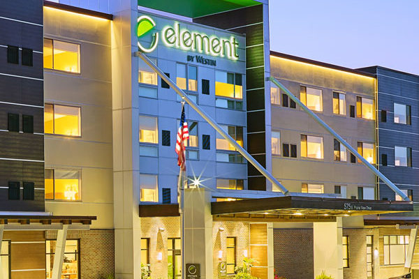 front view of Element Austin hotel